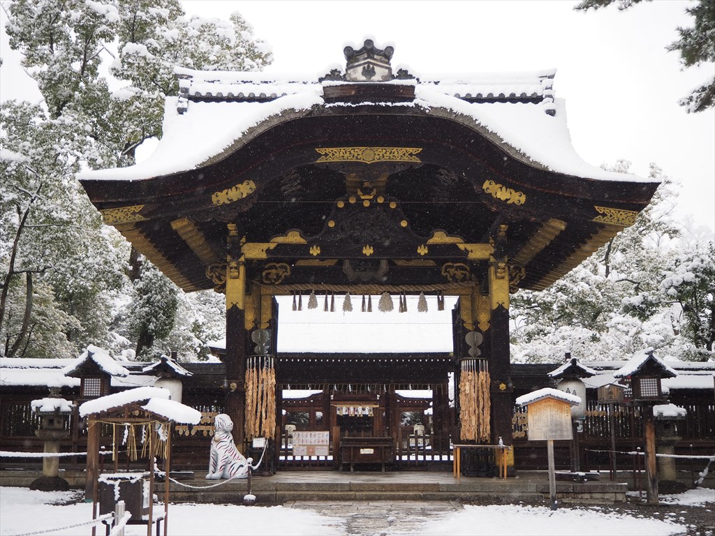 豊国神社の雪景色