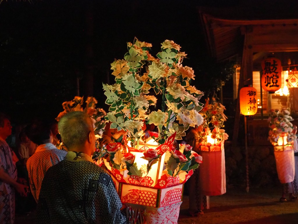 久多の花笠踊　2025年　志古淵神社での奉納
